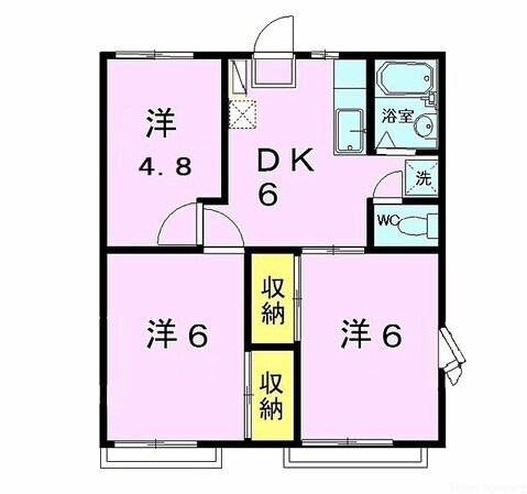 ベルゾーネ清水IIの物件間取画像